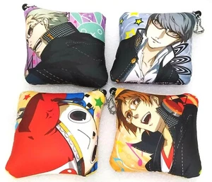 Authentic Set of 4 Persona 4 The Golden Small Cushion Keychain INDEX Corporation - Picture 1 of 9