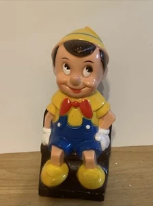Vintage Walt Disney Productions Play Pal Plastics Pinocchio Plastic Bank - Picture 1 of 5