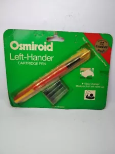 Pluma Cartucho Rojo Osmiroid De Colección para Zurdos Nueva en Caja Rara Limitada Oro 22 Quilates - Imagen 1 de 3