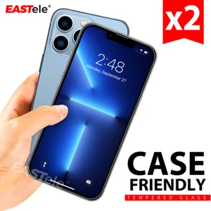 2xTempered Glass Screen Protector For iPhone 16 15 14 13 12 11Pro XS Max XR Plus - Picture 1 of 47