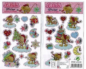 Lillebi Mouse Alemania Navidad NAVIDAD Pegatinas Brillantes 2 Nuevos Paquetes 4 Hojas - Imagen 1 de 1