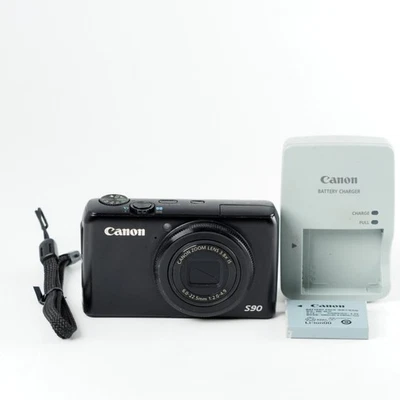 Canon PowerShot S90 10.0MP 15x Optical Zoom Black [Good] #13740 - Image 1 of 4