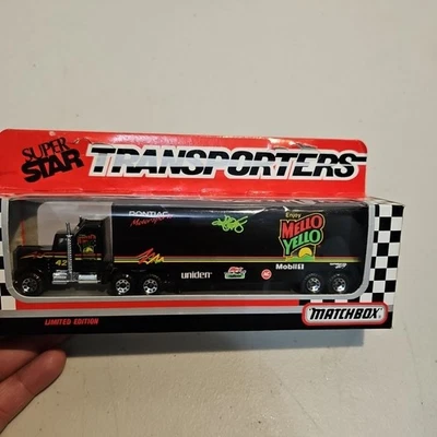 Matchbox White Rose #42 KYLE PETTY MELLO YELLO 1991 CY104 SuperStar Transporter  - Image 1 of 4