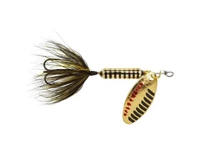Worden's Yakima Bait Rooster Tail Fishing Spinner Metallic Gold Black 1/8 oz - Picture 1 of 1
