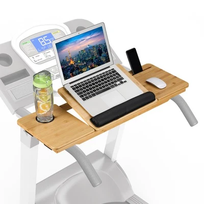 Laufband Schreibtischaufsatz Laptoptisch Laufbandzubehör Laptopständer Bambus - Bild 1 von 4