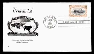 DR WHO 1998 FDC TRANS-MISSISSIPPI 4C w14642 - Image 1 of 2