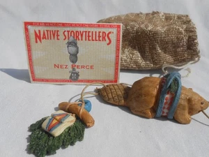 Vintage 96 Native Storytellers Nez Perce Beaver Sculpture Secret of Fire Legend - Picture 1 of 10