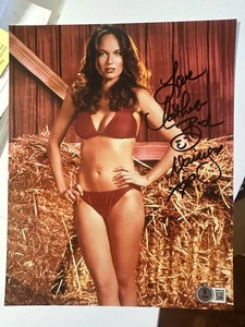 Foto firmada certificada Beckett 8x10 Duques de Hazzard Catherine Bach Daisy - Imagen 1 de 3