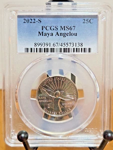 2022-S Washington Quarter Maya Angelou PCGS MS67 #45573138 - Bild 1 von 2