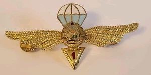 Romanian Air Force 1st Class Parachutist Jump Wings Airborne Badge Pin 1965-1977 - Picture 1 of 6