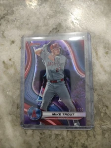 Mike Trout 2024 Bowman's Best Purple Refractor /250 Los Angeles Angels #1 - Picture 1 of 2