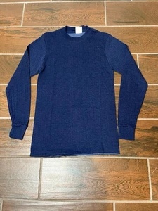 VTG Sears Men’s Winterskins Navy Blue Long Sleeve Shirt Size Large (42-44) Tall - Picture 1 of 6