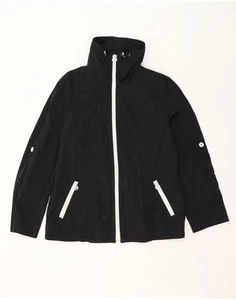 MICHAEL KORS Womens Rain Jacket UK 14 Medium Black Polyester CK03 - Picture 1 of 5