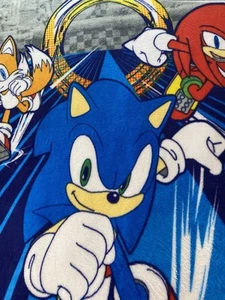 Sonic The Hedgehog Sega Fleece soft silky Blanket 45 x 60 inches - Picture 1 of 11