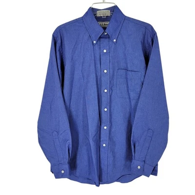 Camisa Oxford LL Bean Para Hombre Azul Abotonada Calce Clásico Manga Larga Bolsillo XL Foto 1 de 3