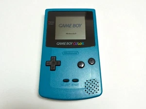 Sistema de consola portátil Nintendo Gameboy color GBC azul verdoso - probado de colección - Imagen 1 de 7