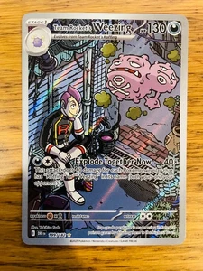Team Rocket's Weezing (199/182) Destined Rivals Ilustración ¡Tarjeta Pokémon rara! - Imagen 1 de 4