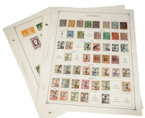 INDO-CHINA 1890s-1940s COLLECTION OF 320+ STAMPS MINT & USED ON SCOTT PAGES - Picture 1 of 24
