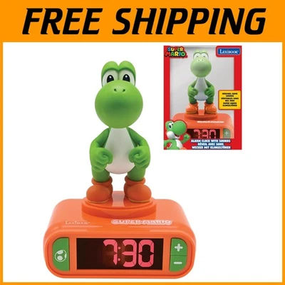 Super Mario Yoshi Alarm Clock - LCD Backlit Screen - Image 1 of 4