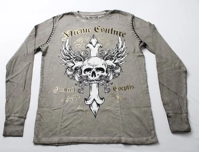 Camisa térmica de manga larga Xtreme Couture para hombre CA4 blanca mancha de aceite mediana Foto 1 de 4