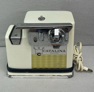 VTG Catalina Deluxe Electric Can Opener Knife Sharpener MCM 50s-60s POWERS ON - Picture 1 of 13