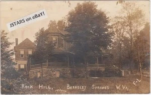 1914 BERKELEY SPRINGS, WV, ROCK HILL HOUSE HOTEL INN REAL PHOTO POSTCARD RPPC - Picture 1 of 1