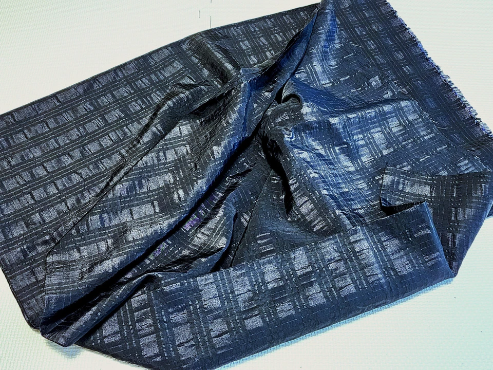 2 ярда черная полосатая тафта ткань лот для кукол, костюмов, женских юбок - Изображение 1 из 1