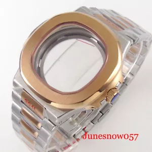 40mm Square Watch Men Case Fit NH35A NH36A SKX ETA 2824 Automatic Scewdown Crown - Picture 1 of 21