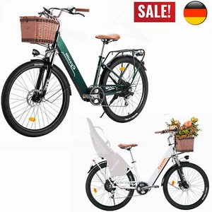 Damen e Bike 26" E-fahrrad 250W E-City bike Hinterradmotor 360 Wh Elektrofahrrad - Bild 1 von 23