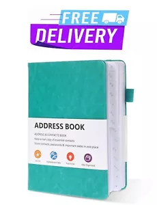 Address Book With Alphabetical Tabs Hardcover Password Keeper Telephone Book New - Picture 1 of 6