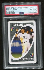 2007 Uno Derek Jeter Limited Edition Derek Jeter Captain PSA Graded 6 EX-MT