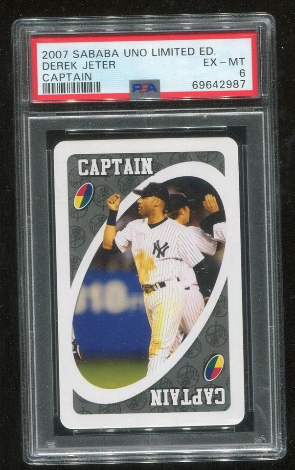 2007 Uno Derek Jeter Limited Edition Derek Jeter Captain PSA Graded 6 EX-MT - Image 1 of 1