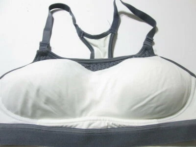 Sujetador Deportivo Champion Talla M Blanco/Gris Inalámbrico Forrado Espalda Corredora Ajustable Activo Foto 1 de 4