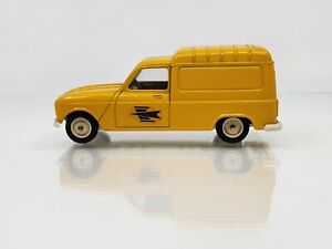 Vintage Renault 4 ⚡  Solido No. 42 Made In France  1/43 (Yellow)
