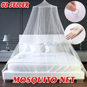 Mosquito Net Double Single Queen Canopy Bed Curtain Dome Stopping Fly Insect OZ - Picture 1 of 7