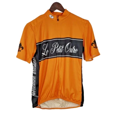 Vtg Sugoi Le Petit Outre 3/4th Zip Short Sleeve Cycling Shirt Size Small Orange - Image 1 of 4