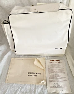 Vintage Riccar Sewing Machine 2950 Super Stretch W/ Cover, Pedal, Acces SeeVideo - Picture 1 of 7