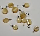 VINTAGE TINY SHELL PENDANTS ROUND * DIFFERENT SIZES MIXED * SET OF 12 * 5-7MM * 