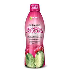 Jugo de pera espinosa de cactus nopal rojo hierba para soporte articular - orgánico, 32 oz - Imagen 1 de 5