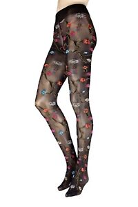 Trasparenze Ladies Platino Pretty Floral Knit Opaque Tights Many Colours- 1 Pack
