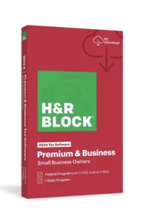 H&R Block Steuersoftware Premium & Business 2024, nur PC [Schlüsselkarte] - Bild 1 von 4