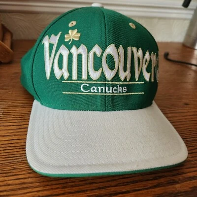 Vancouver Canucks Adjustable Reebok St. Patrick's Day Hat Green - Image 1 of 4