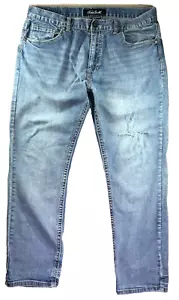 Jeans True Luck uomo 38x32 dritto baffo invecchiato lavaggio leggero skate grunge - Foto 1 di 12