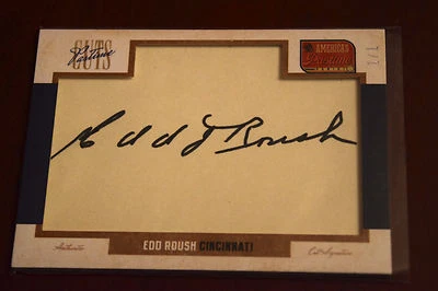 2013 Panini America's Pastime Cuts Signature EDD ROUSH Auto HOF 1/1 #10 - Image 1 of 3