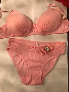 NEW LADIES BRAS AND PANTIES SET BY PARIS PINK...push up - Picture 1 of 6