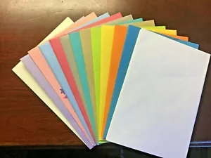 HALLMARK Brand, 25 ENVELOPES,Small size 5 X 7 1/4 for GREETING CARDS, 8 Colors - Picture 1 of 1