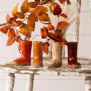 Mini Ceramic Earthy Tones Boot Vases | 4 Colors - Picture 1 of 5