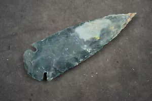 4.1" Flint Spearhead Handmade Spear Point Knife Blade Arrowhead 651 - Picture 1 of 2