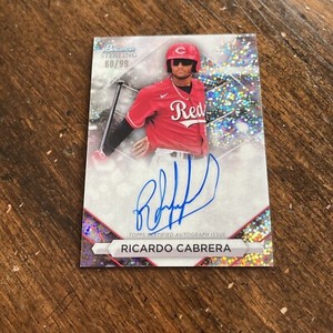Ricardo Cabrera 2023 Bowman Sterling - Speckle Autograph /99 SP- Reds