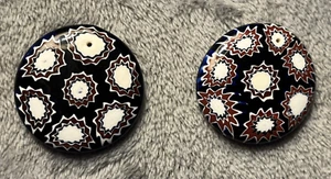 Lot of 2 Round RARE Vintage Venetian Millefiori Pendant Bead - Picture 1 of 14